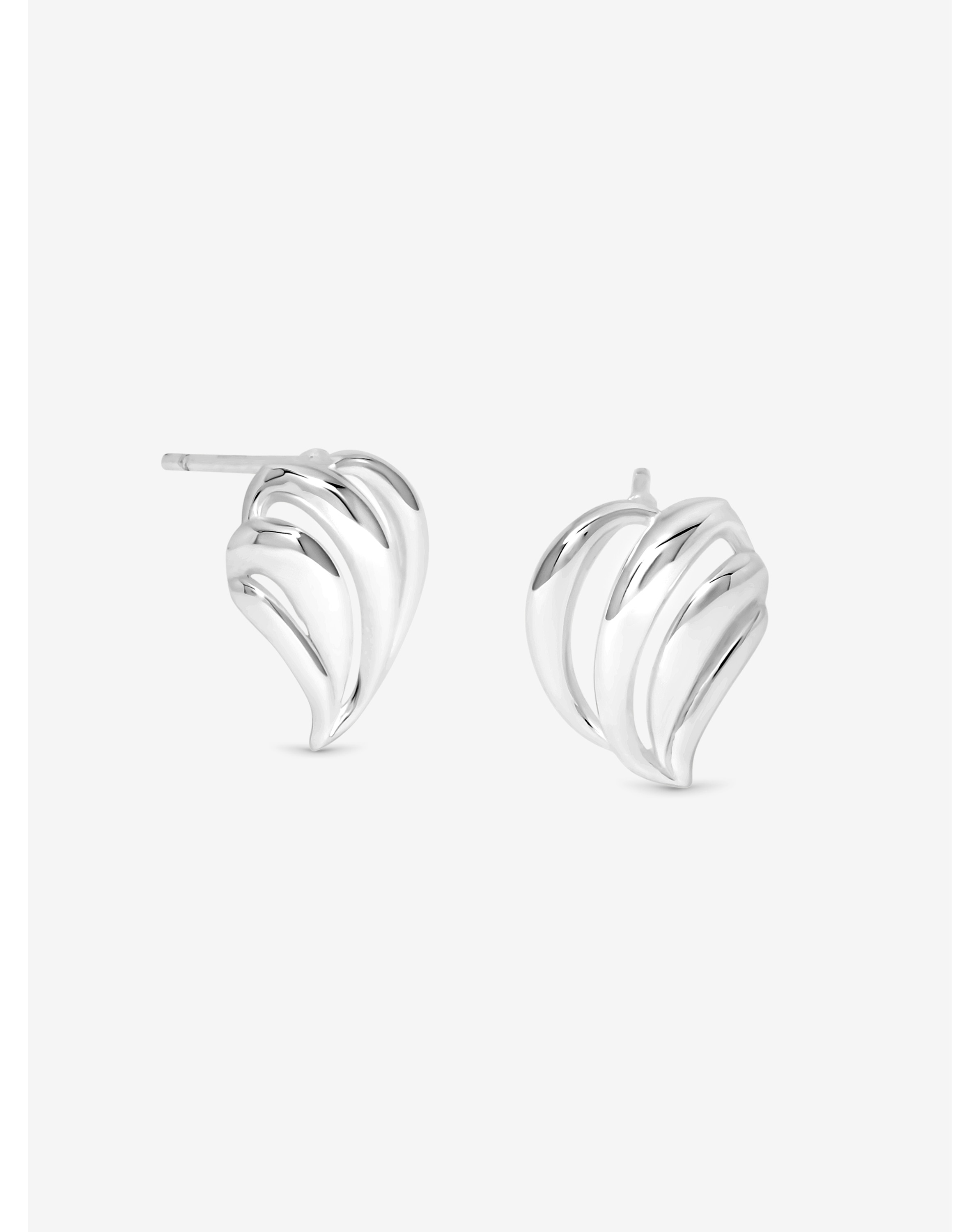 Sterling Silver 925 Open Wave Studs