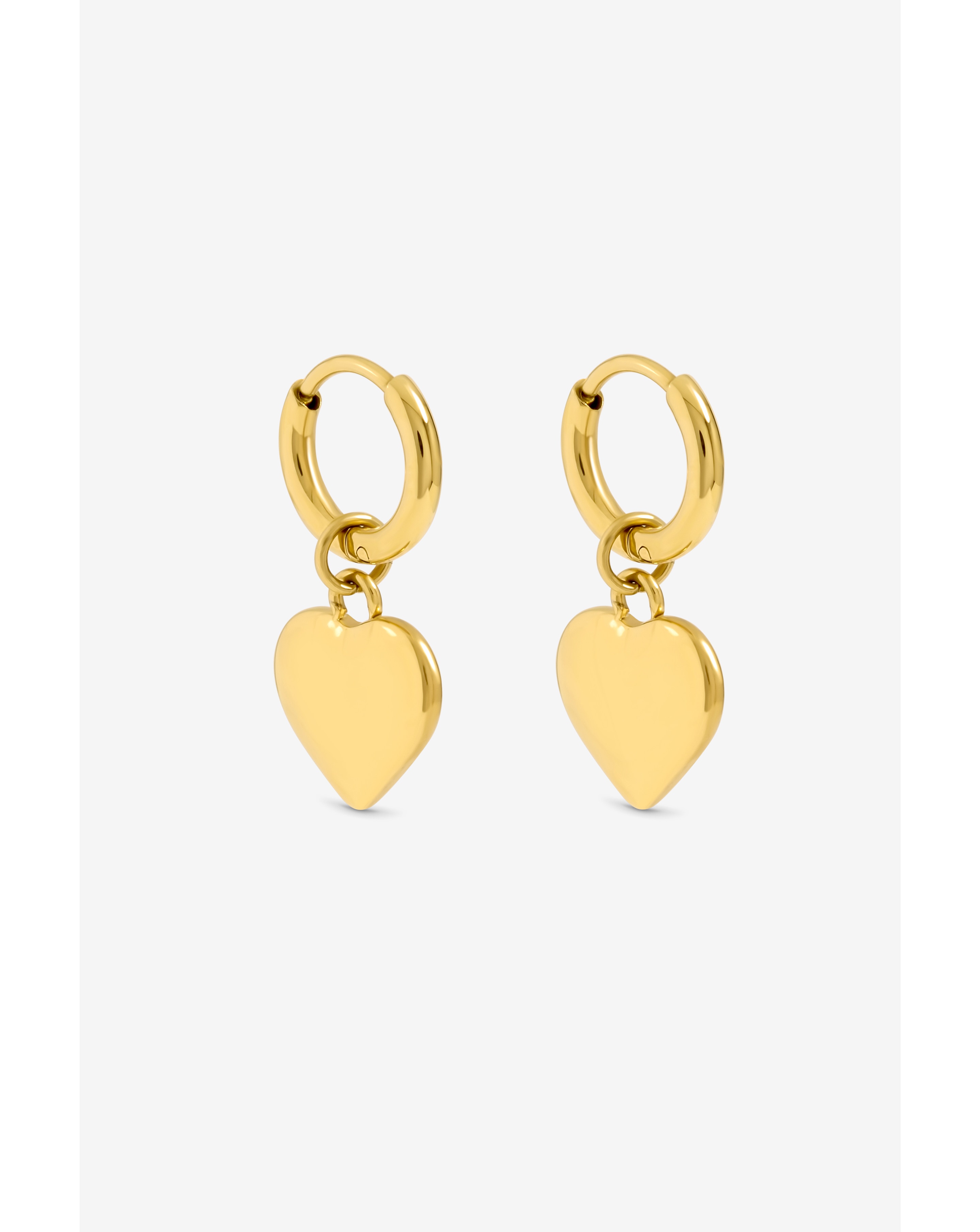 Jon Richard Gold Heart Charm Hoops