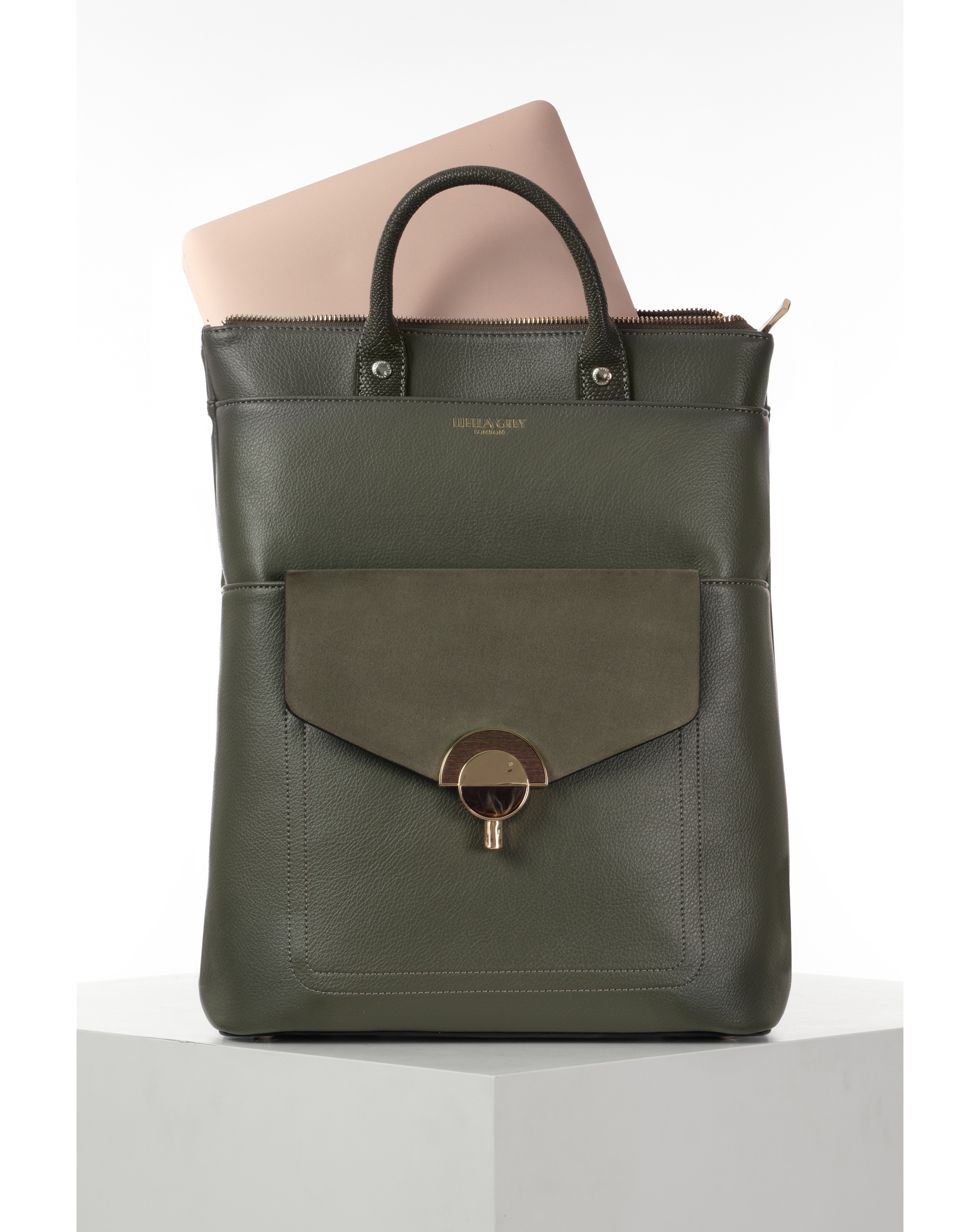 Luella Grey Sally Khaki Laptop Backpack