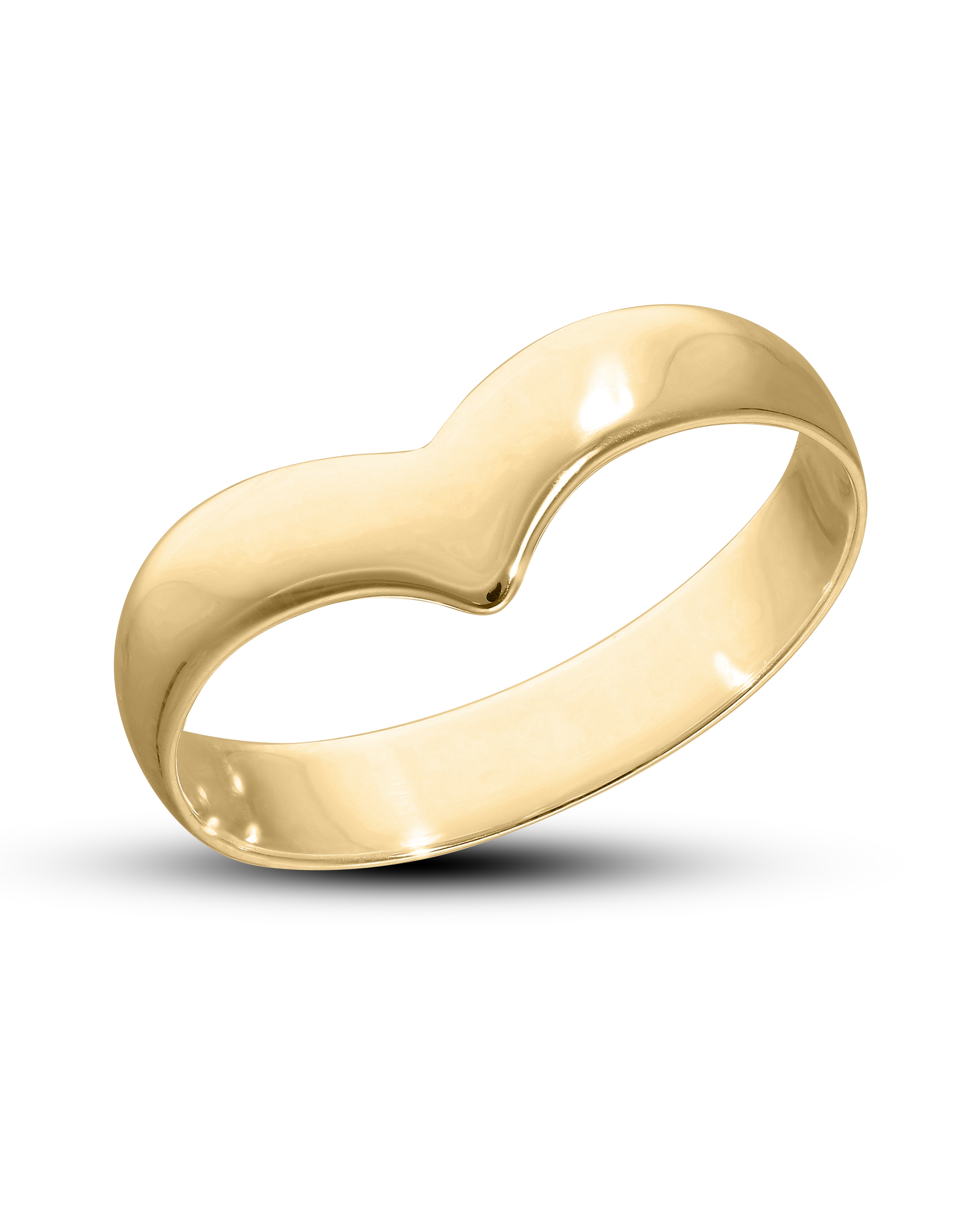 9ct Gold wishbone band ring
