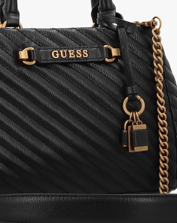 Guess Small Sela Quilted Black Girlfriend Satchel Bag