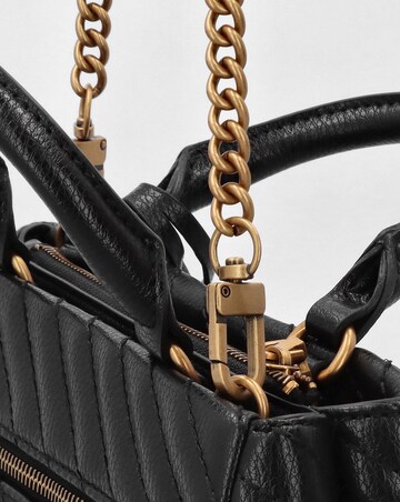 Guess Small Sela Quilted Black Girlfriend Satchel Bag