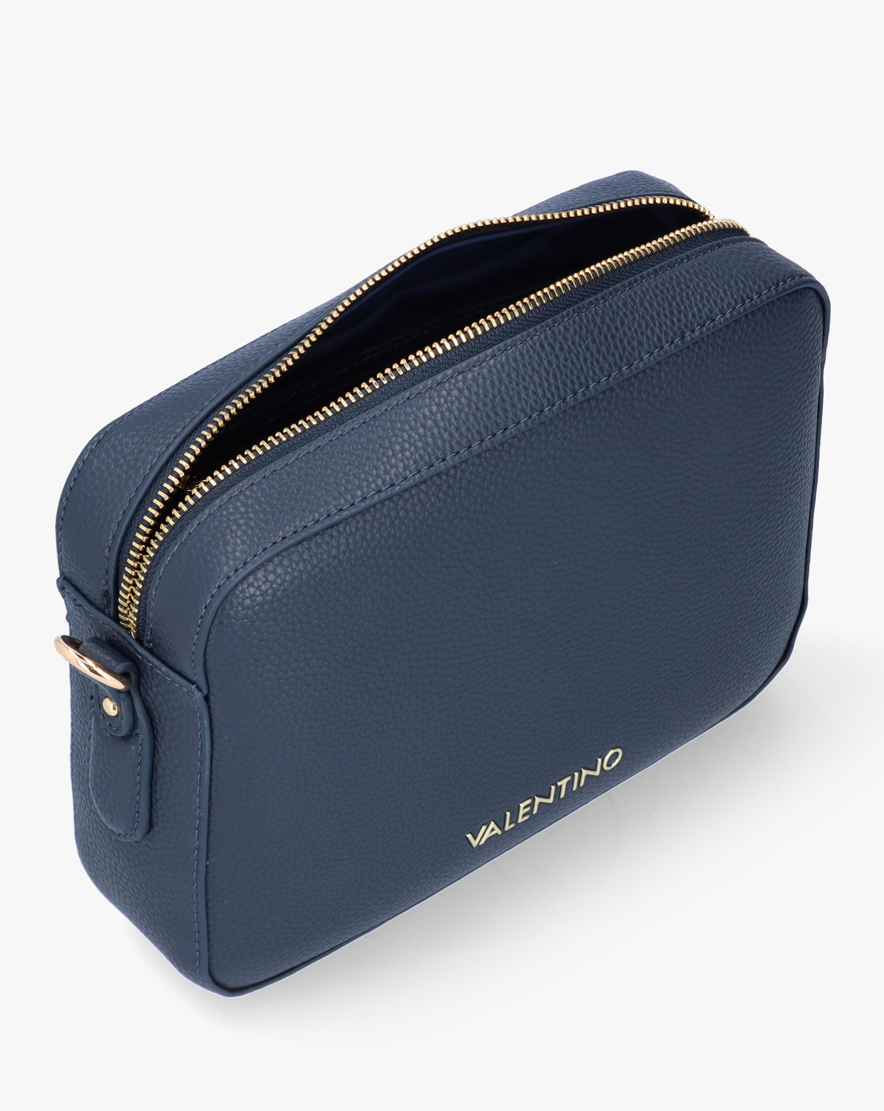 Valentino Bags Brixton II Blue Pebbled Camera Bag | JD Williams