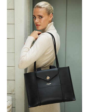 Luella Grey Giselle Black Laptop Tote