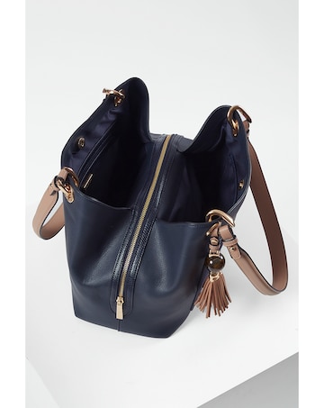 Luella Grey Sienna Navy Hobo Tote