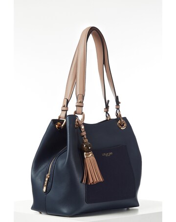 Luella Grey Sienna Navy Hobo Tote