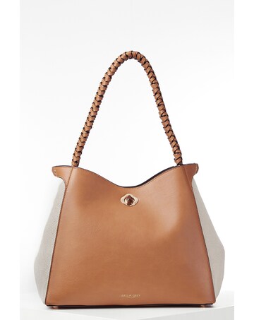 Luella Grey Adriana Camel Hobo Tote