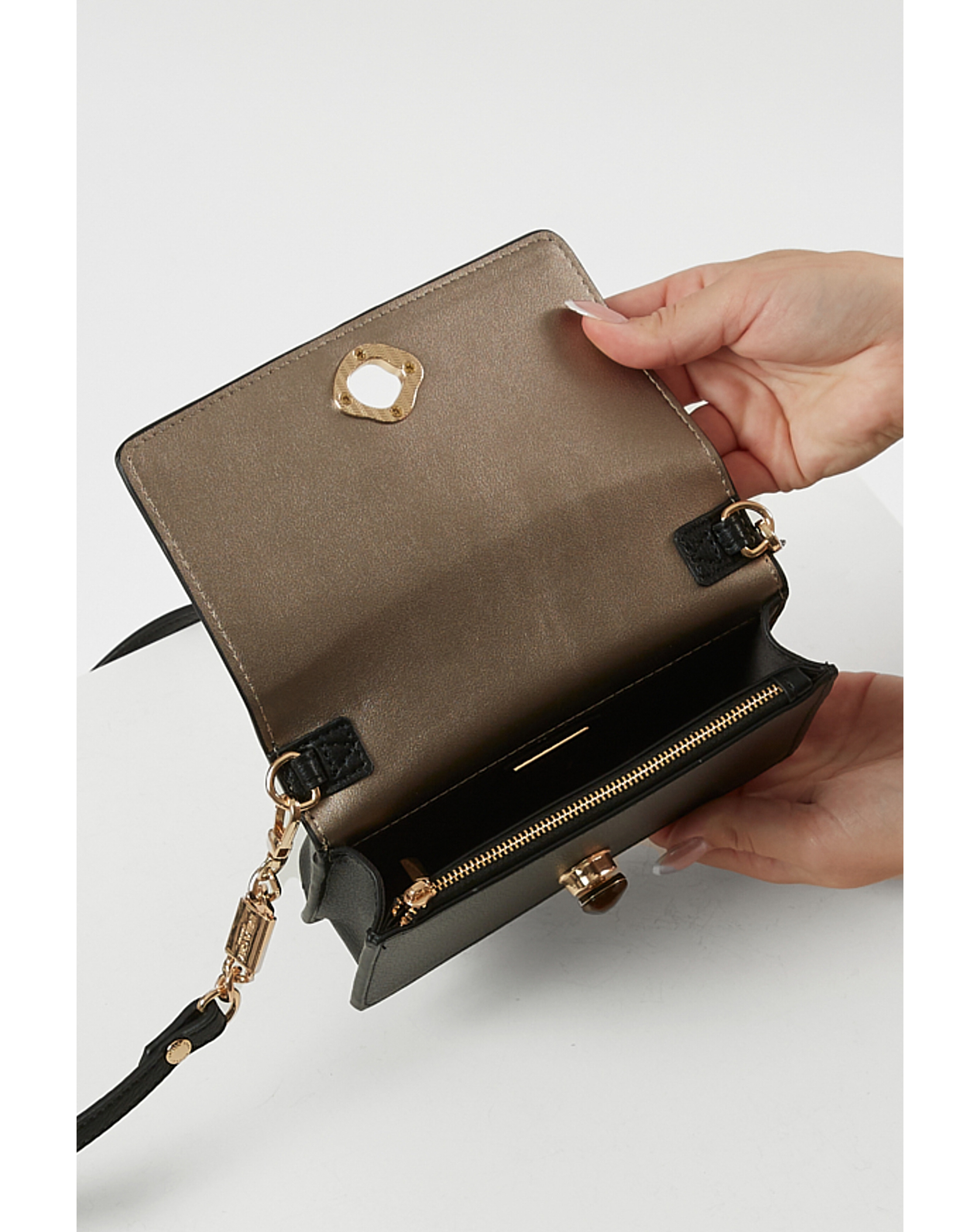 FALAN MULE Small Crossbody Phone Purse For Women - PU Leather, RFID Blocking, Adjustable Strap, Dark Grey - View #8