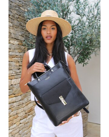 Luella Grey Audrey Black Laptop Backpack