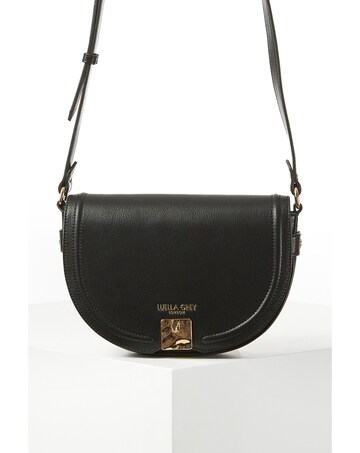 Luella Grey Tara Black Saddle Crossbody