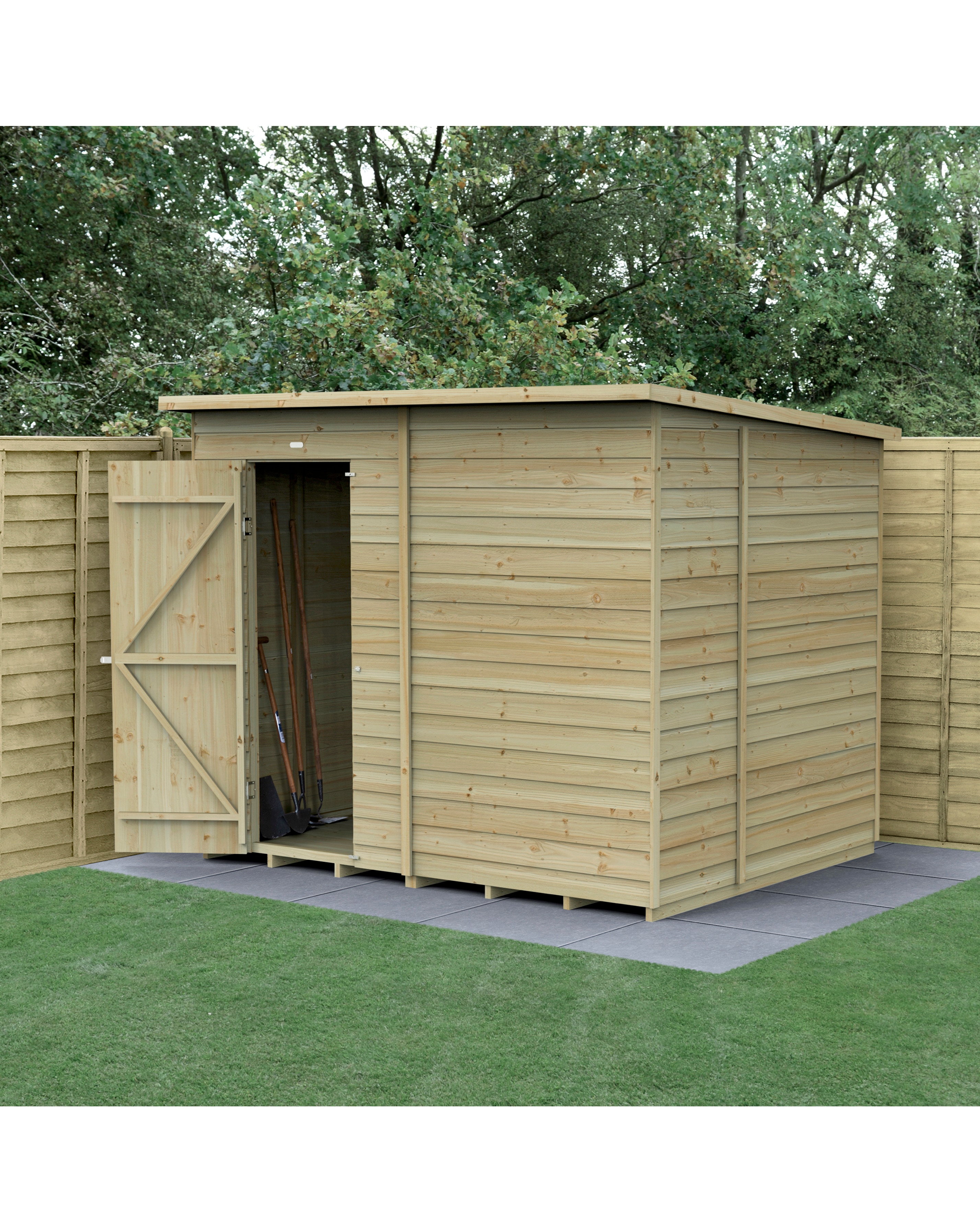 4LIFE Pent Shed 8x6 - Single Door