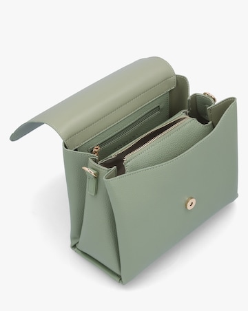 Valentino Bags Alexia Grey Logo Strap Satchel Bag