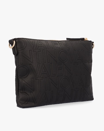 Valentino Bags Pansy Logo Top Zip Black Cross-Body Bag