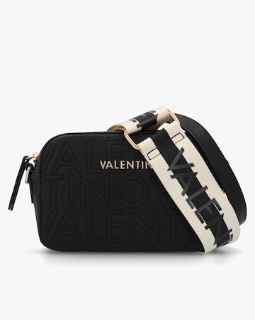 Valentino Bags Pansy Black Logo Camera Bag