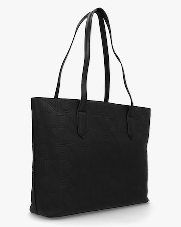 Valentino Bags Pansy Black Logo Shopper Bag