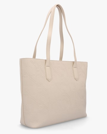 Valentino Bags Pansy Ecru Logo Shopper Bag