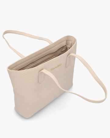 Valentino Bags Pansy Ecru Logo Shopper Bag
