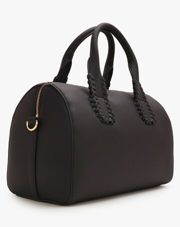 Love Moschino Whipstitch Black Top Handle Barrel Bag