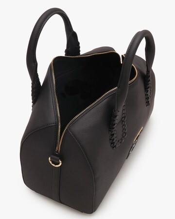 Love Moschino Whipstitch Black Top Handle Barrel Bag