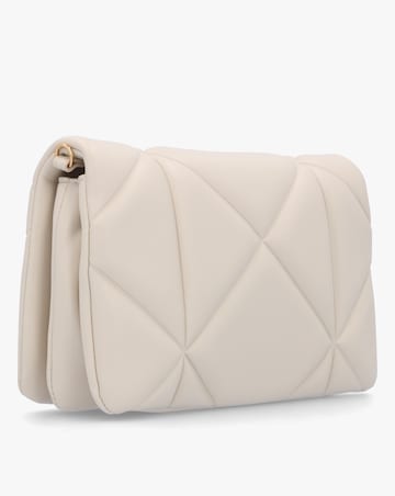 Love Moschino Heart Logo Quilted Ivory Cross Body Bag