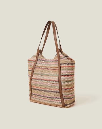 Accessorize Stripe Raffia Shoulder