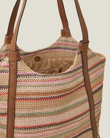 Accessorize Stripe Raffia Shoulder