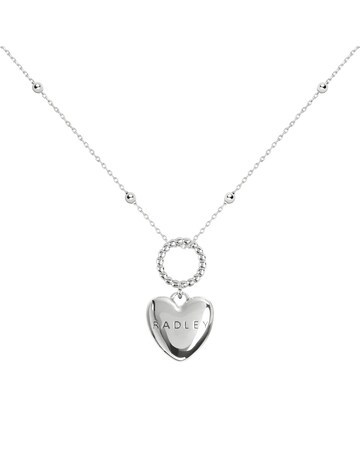 Radley Silver Plated Hanging Heart Pendant  Necklace