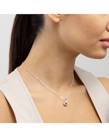 Radley Silver Plated Teardrop Charm Pendant Necklace