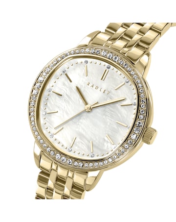 Radley Gold Plated 36mm MOP Stone Set SS Bracelet