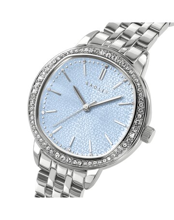 Radley Silver 36mm Blue Stone Set SS Bracelet