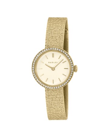 Radley Gold Plated 27mm Stone Set Mesh Watch