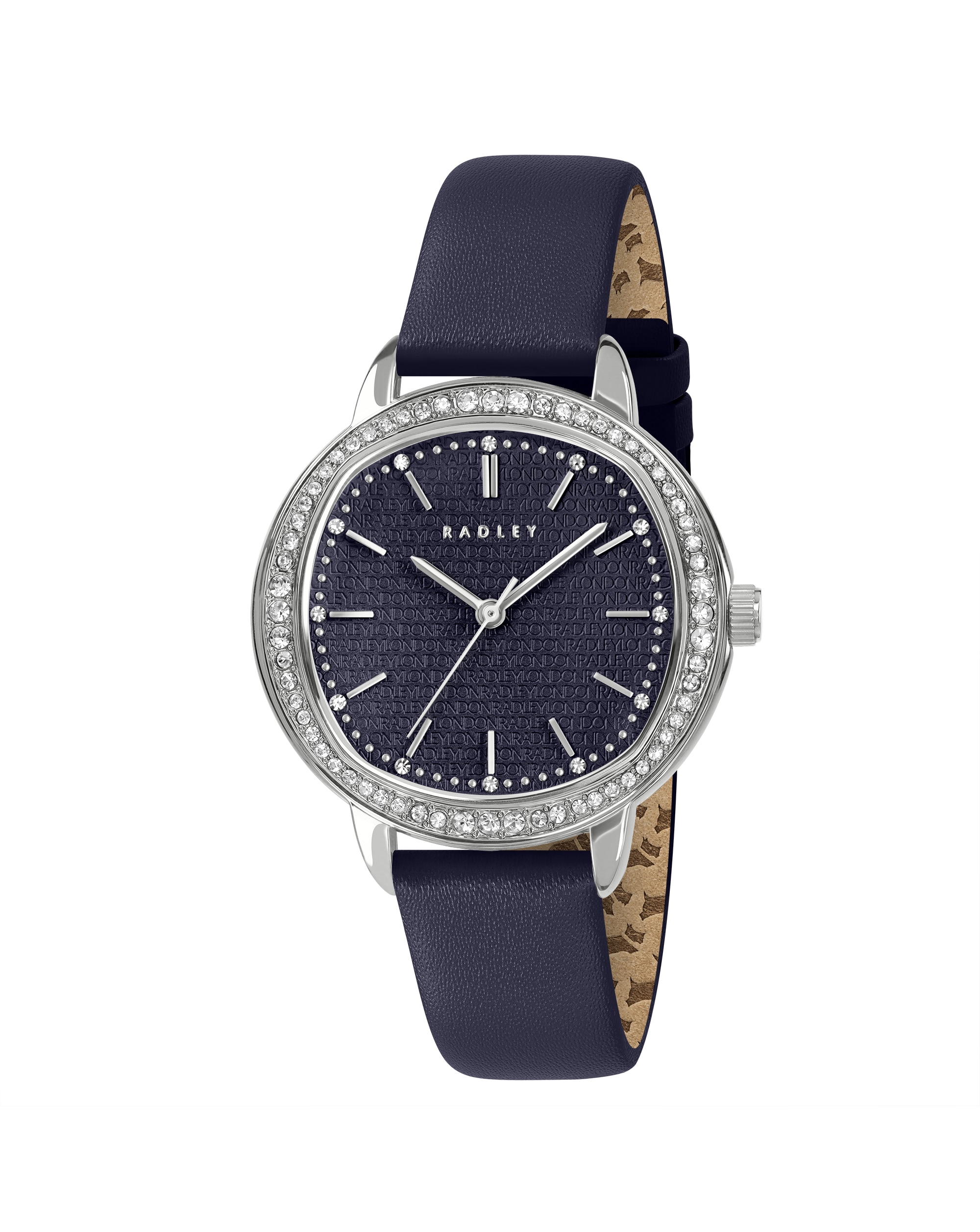 Radley Silver Stone Set Ink Strap Watch