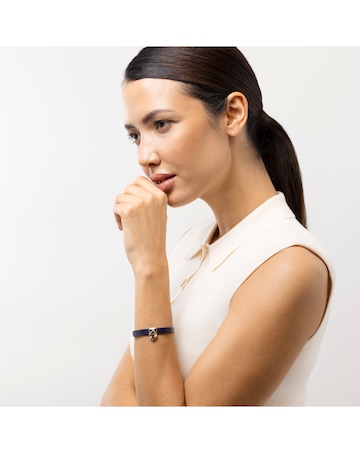 Radley 18ct Gold Plated Ink Leather Cuff Bracelet