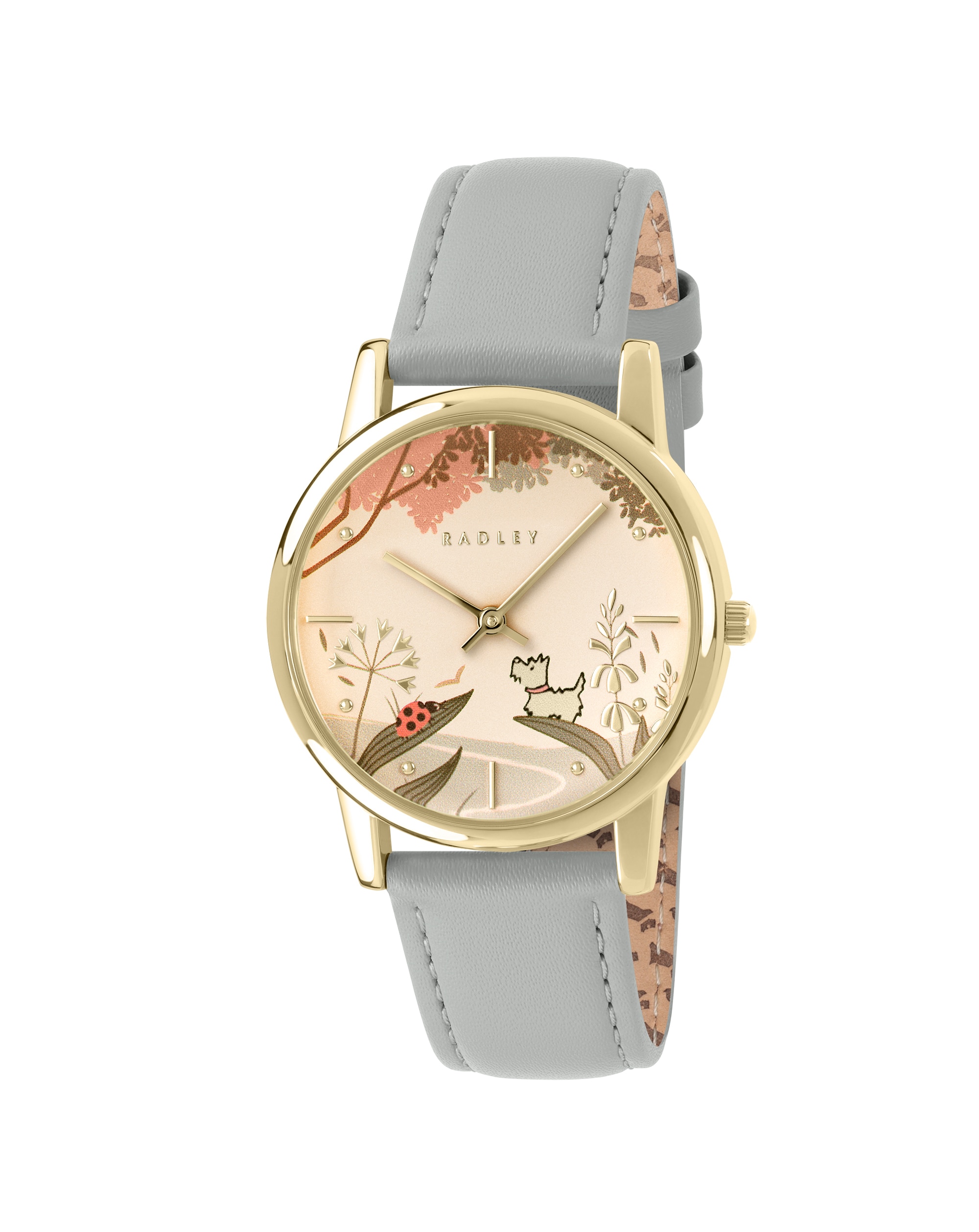 Radley Gold Plated Green Leather Watch