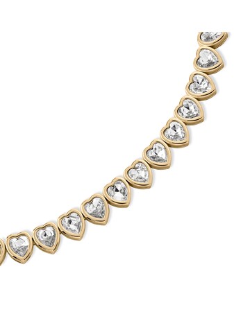 Radley 18ct Pale Gold Plated Heart Stone Set Bracelet.