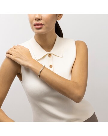 Radley 18ct Pale Gold Plated Heart Stone Set Bracelet.