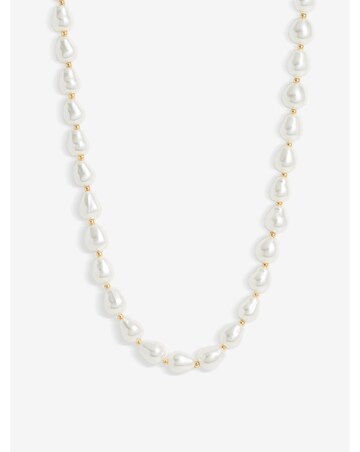Jon Richard Semi Precious Pearl And Gold Bead Necklace
