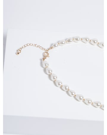 Jon Richard Semi Precious Pearl And Gold Bead Necklace