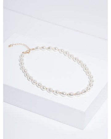 Jon Richard Semi Precious Pearl And Gold Bead Necklace