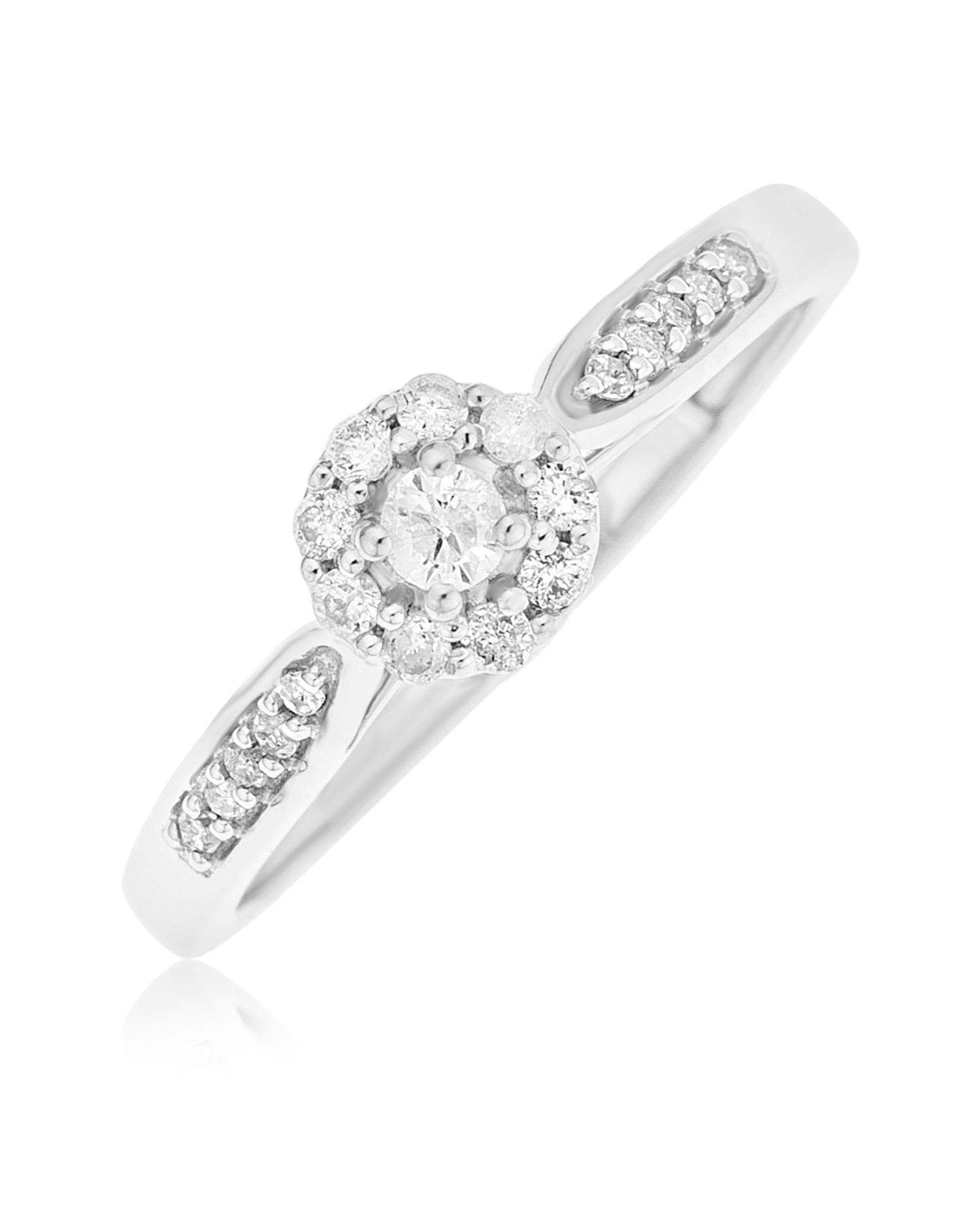 9ct White Gold 0.25 Carat Diamond Ring