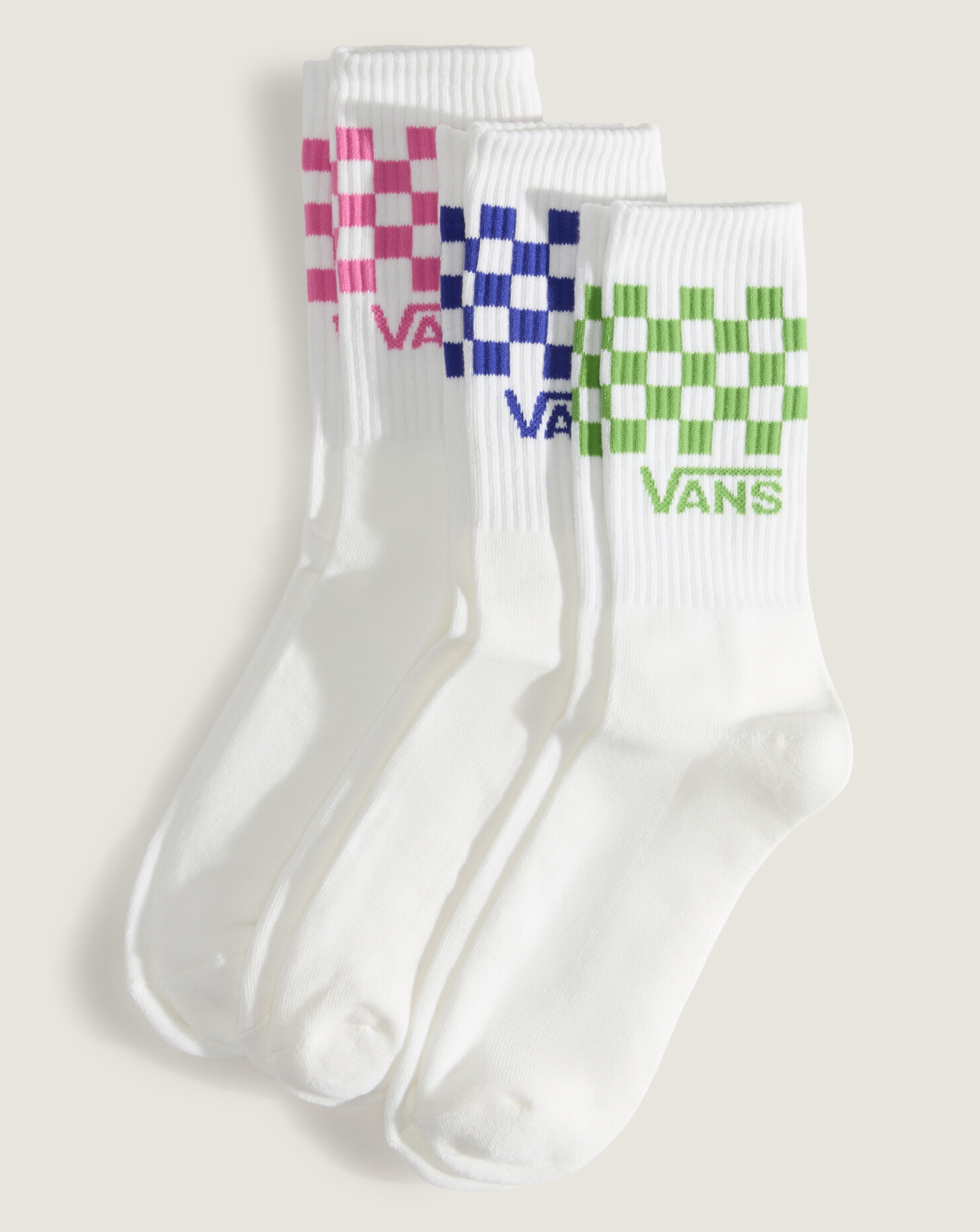 New In - VANS Classic Crew Check 3 Pack Socks