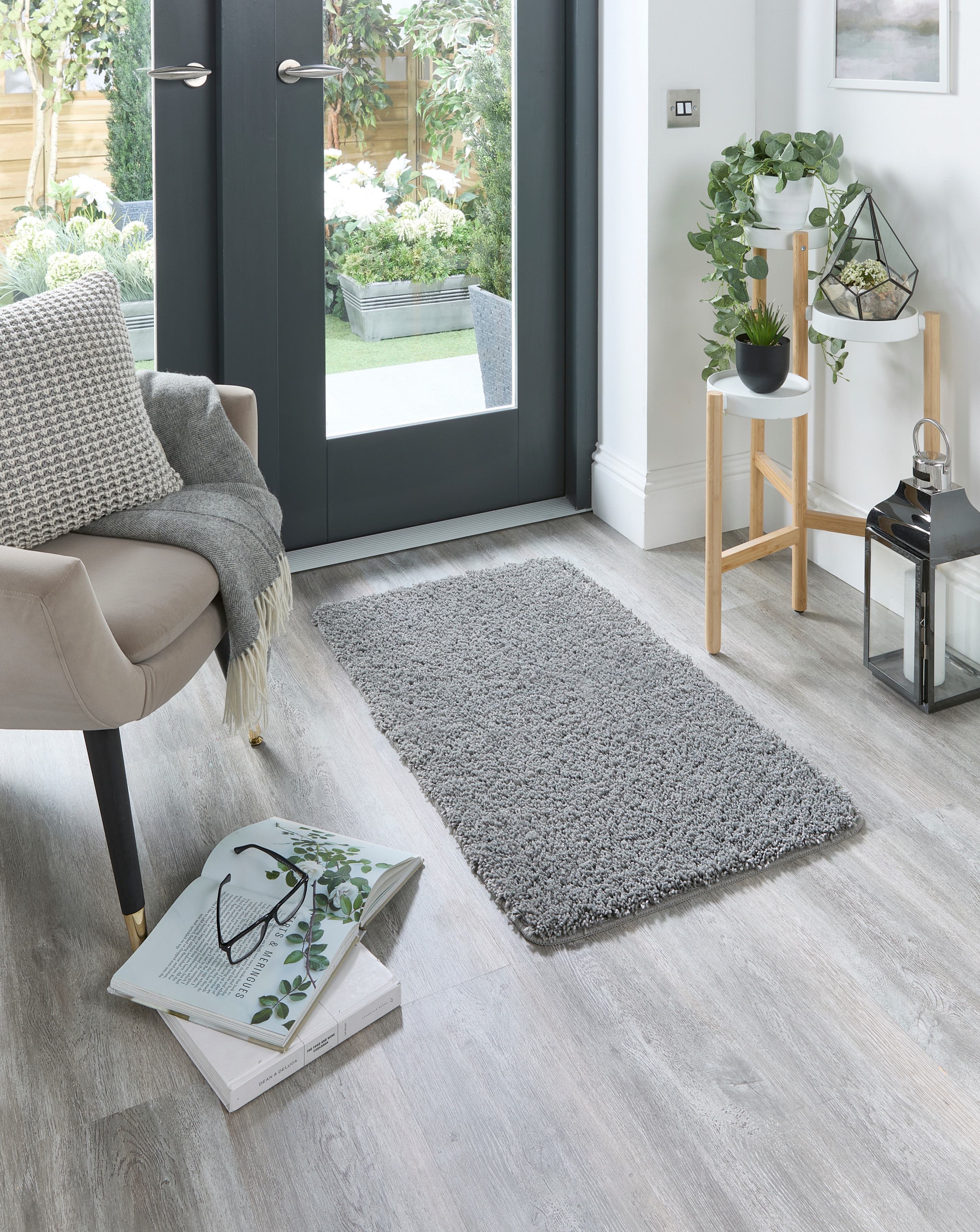 Buddy Washable & Stain Resistant Rug - Light Grey