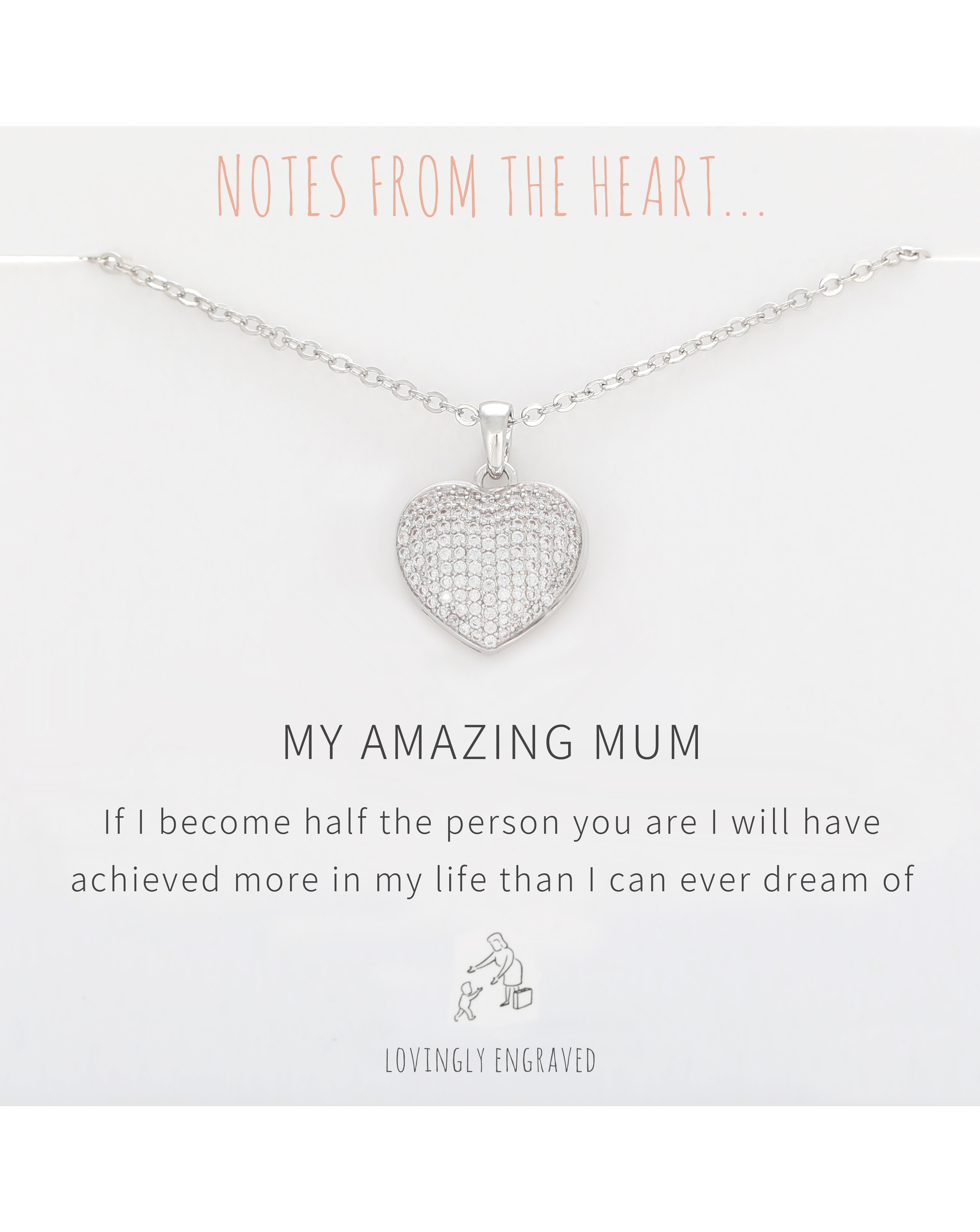 Amazing Mum Heart Pendant