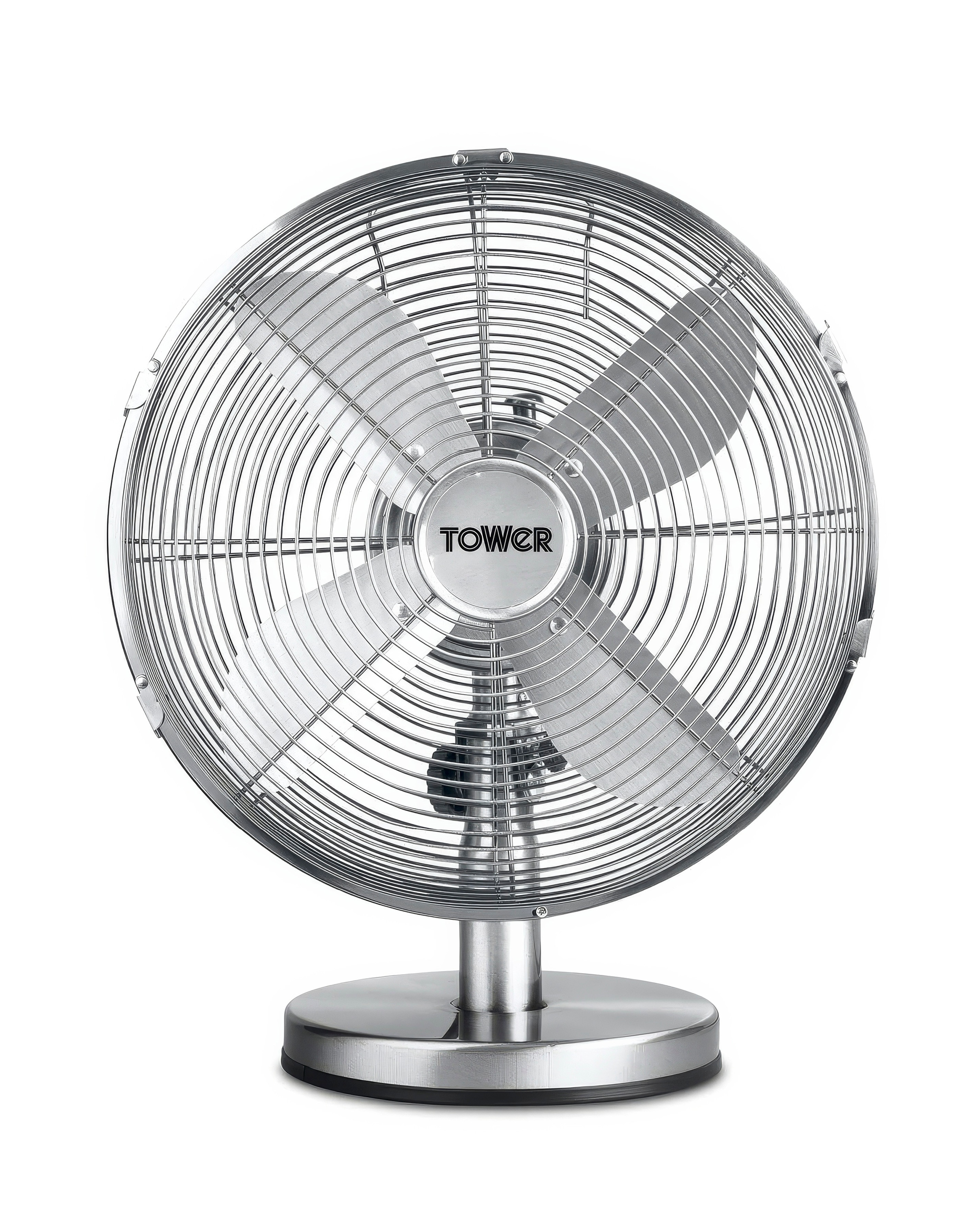 Tower 12 Silver Chrome Desk Fan