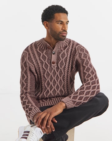 Joe Browns Button Neck Cable Jumper