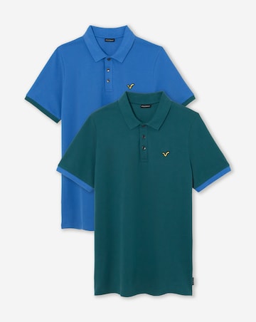 Voi 2 Pack Storm Contrast Polo Shirts Long