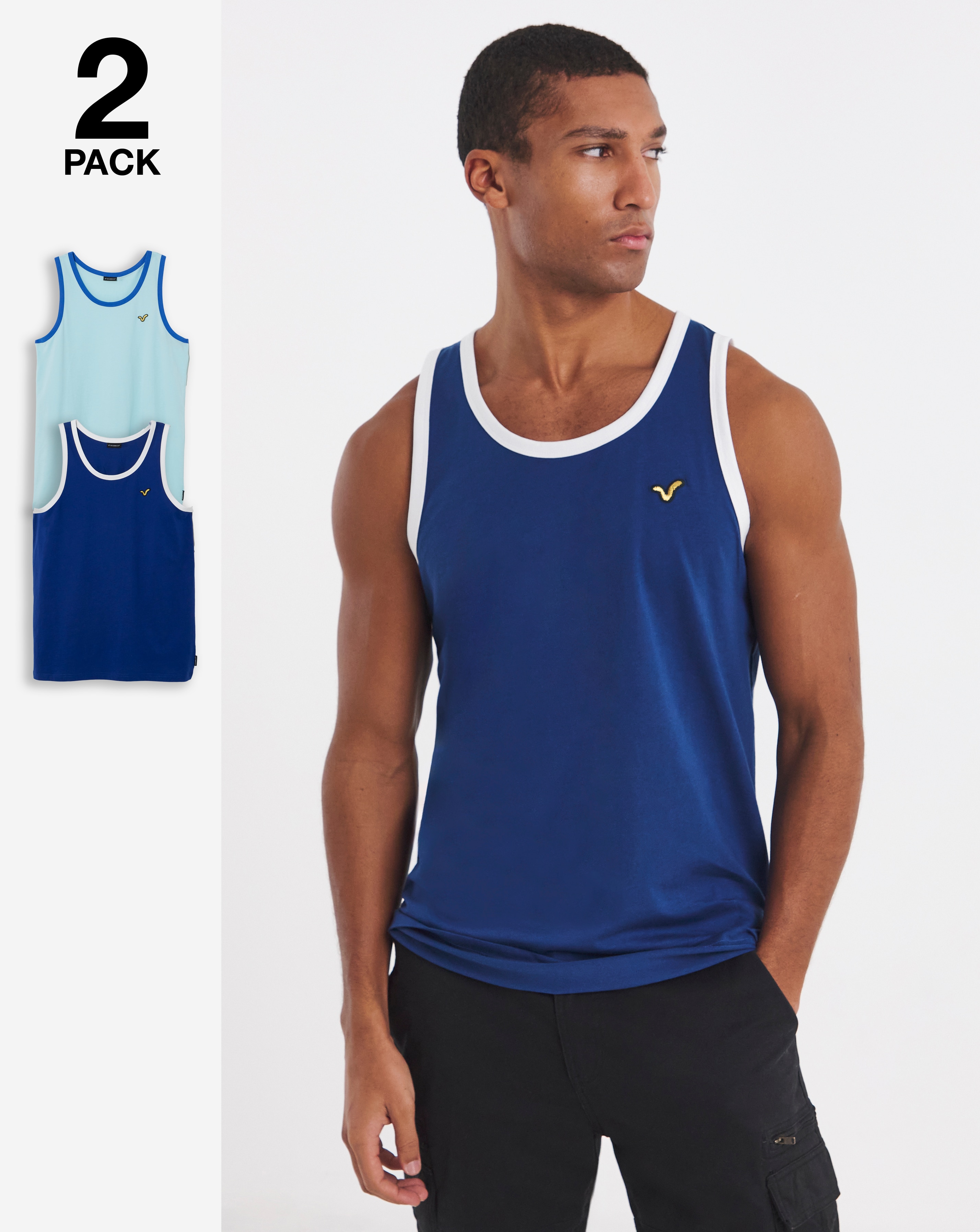 New In - Voi 2 Pack Contrast Vests Long