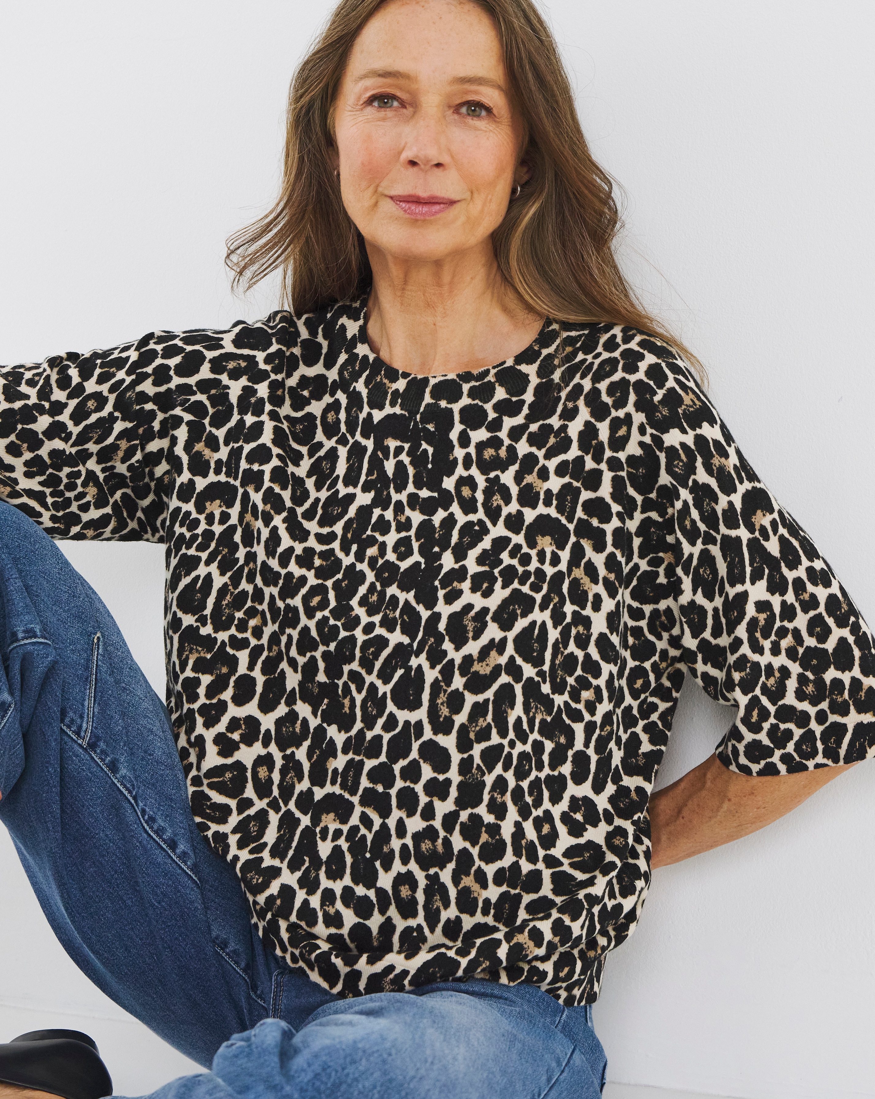 HALF SLEEVE RAGLAN KNITTED T-SHIRT