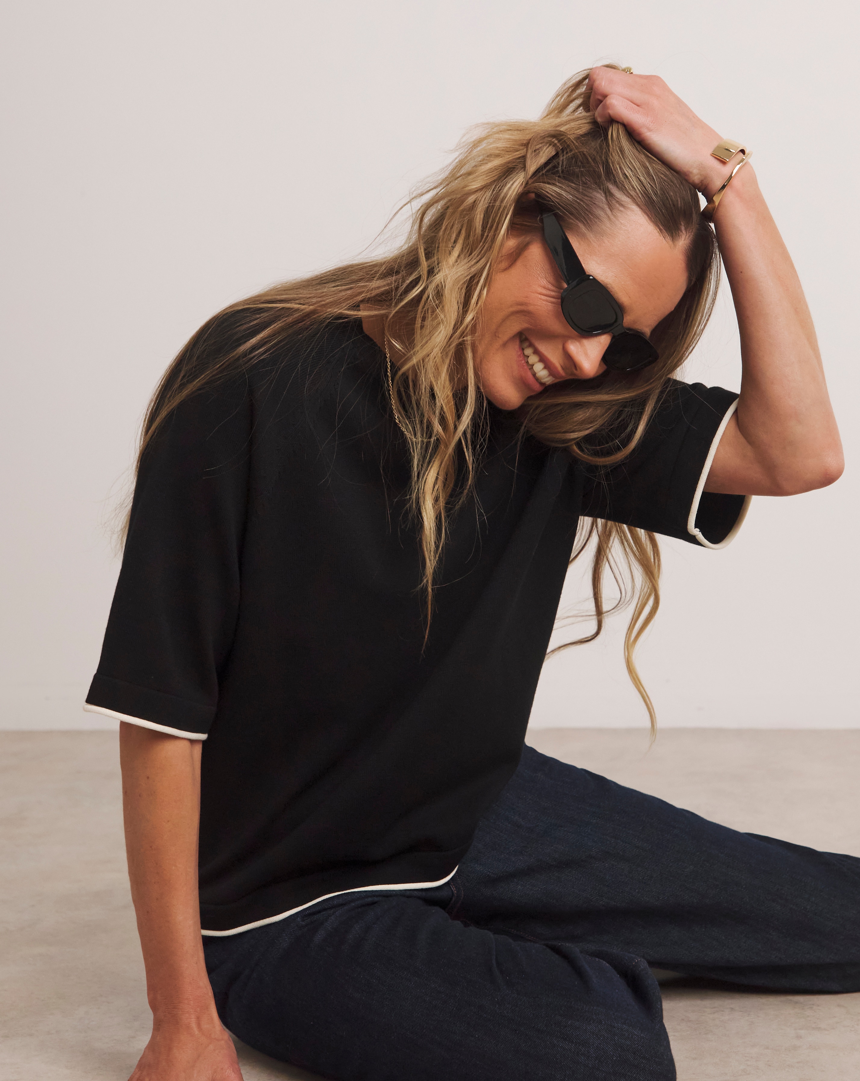 ANTHOLOGY CONTRAST TRIM BOXY JUMPER