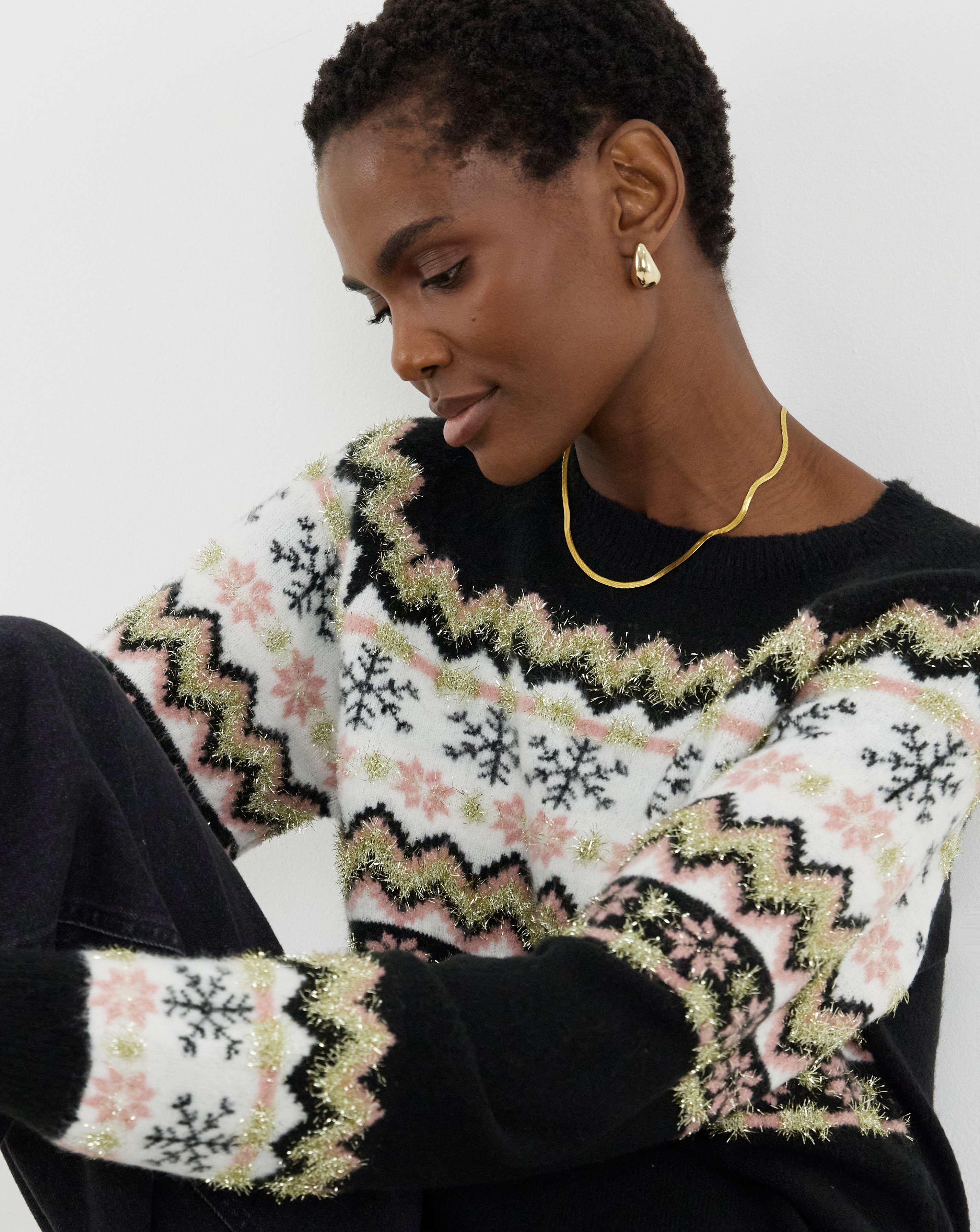 FAIRISLE TINSEL JUMPER